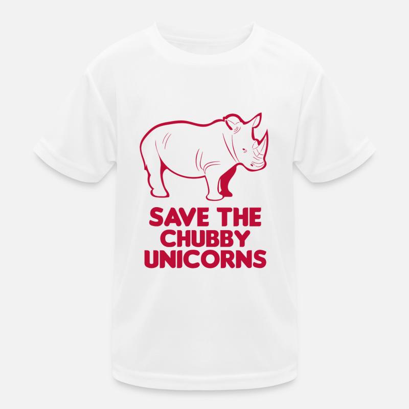 Rette die chubby Unicorns Kinder Funktions-T-Shirt