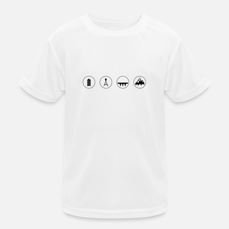 Base Jumping Skydiver Symbols Kids Functional T-Shirt