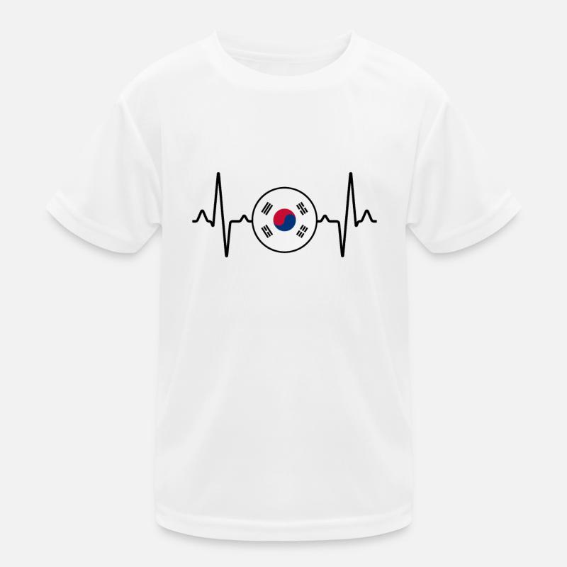 Corée du Sud Heartbeat T-shirt sport Enfant