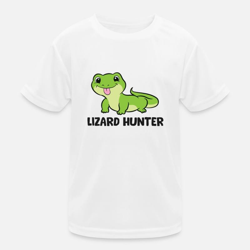 Eidechsenjäger Reptilien Geckos Eidechsen Kinder Funktions-T-Shirt