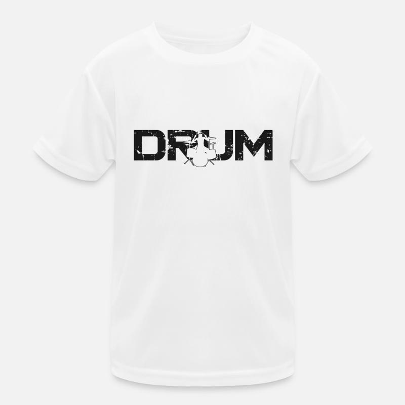 Drummer Drum Set Vintage Drum Kinder Funktions-T-Shirt