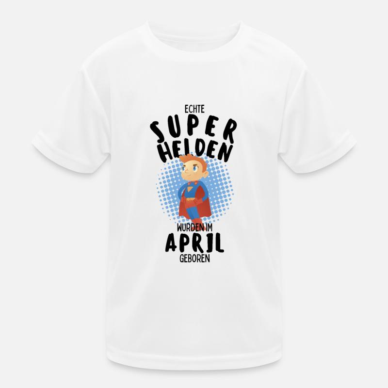 Echte Superhelden wurden im April geboren Junge Kinder Funktions-T-Shirt