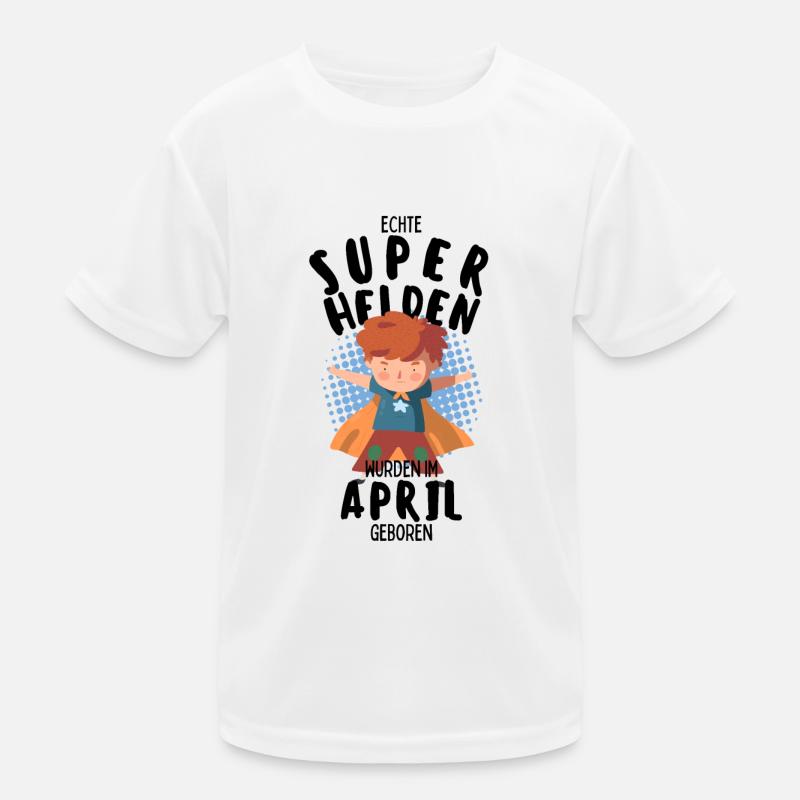 Echte Superhelden wurden im April geboren Junge Kinder Funktions-T-Shirt