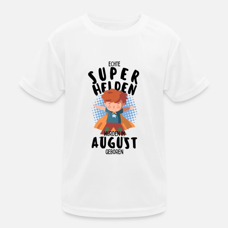 Echte Superhelden wurden im August geboren Junge Kinder Funktions-T-Shirt