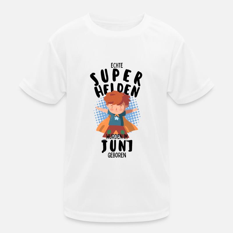 Echte Superhelden wurden im Juni geboren Junge Kinder Funktions-T-Shirt