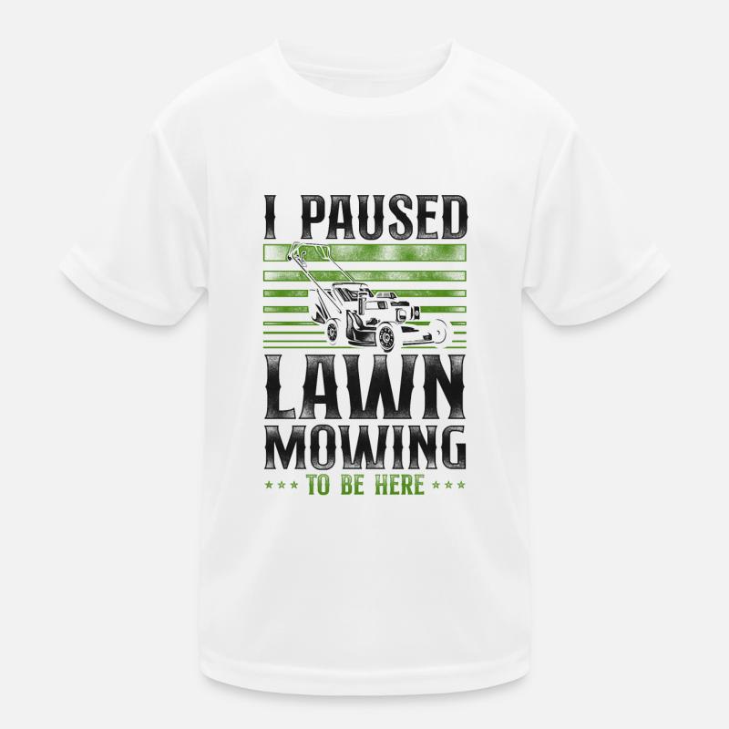 Lawn Mower Mowing Dad Father Kinder Funktions-T-Shirt
