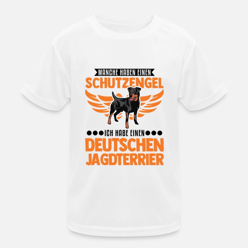Deutscher Jagdterrier Schutzengel Kinder Funktions-T-Shirt