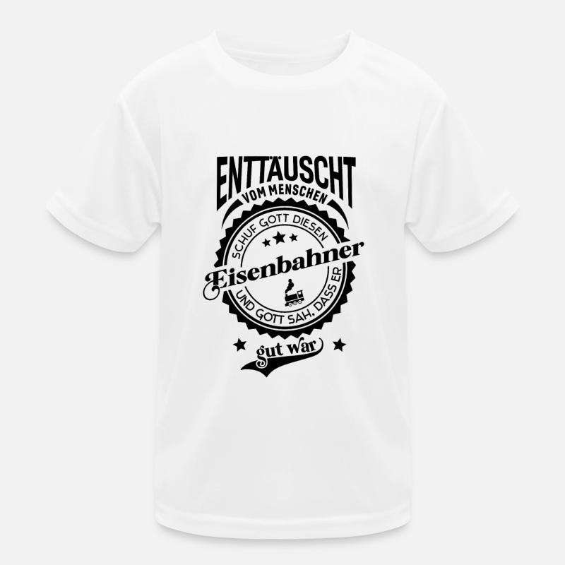 Lustiger Spruch für Beruf Eisenbahner Kinder Funktions-T-Shirt