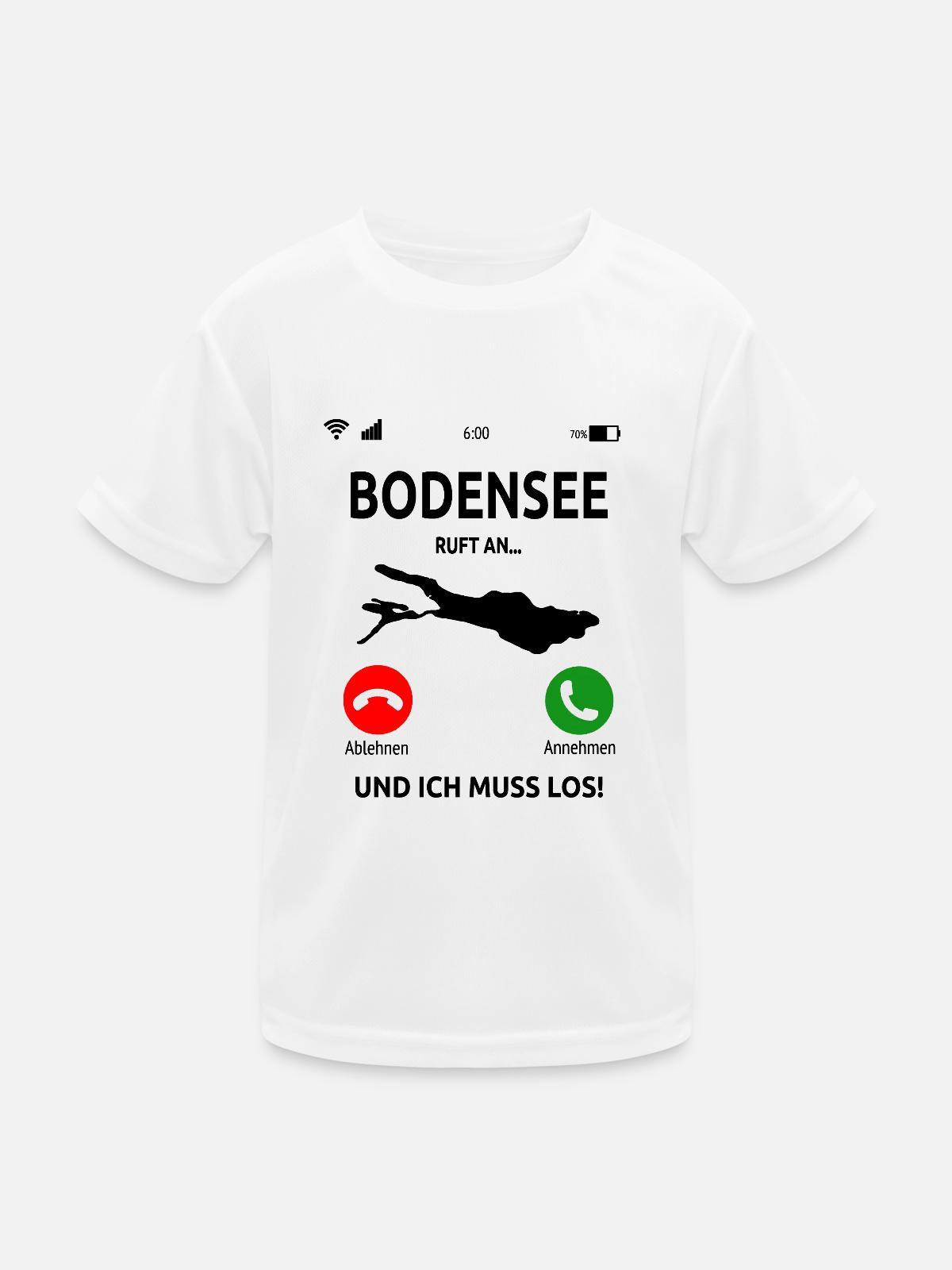 Bodensee Urlaub Bodenseeregion Idee - Kinder Funktions-T-Shirt - Weiß - Vorne