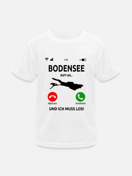 Bodensee Urlaub Bodenseeregion Idee - Kinder Funktions-T-Shirt - Weiß