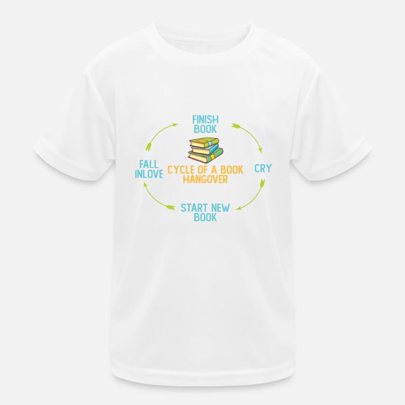 Zyklus Eines Buch-kater-bücherwurm-lesebuchs Kinder Funktions-T-Shirt