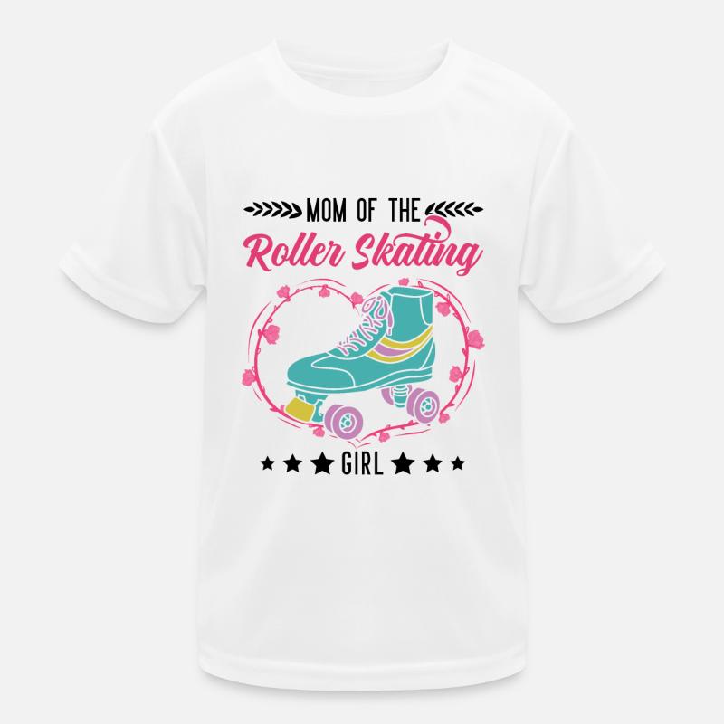 Rollschuh Mädchen Mama Rollkunstlauf Kinder Funktions-T-Shirt