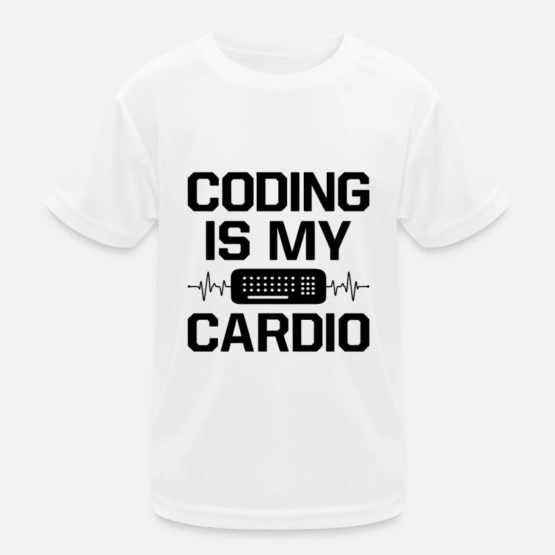 Coding Is My Cardio Programming Coder Computer Gee Kinder Funktions-T-Shirt