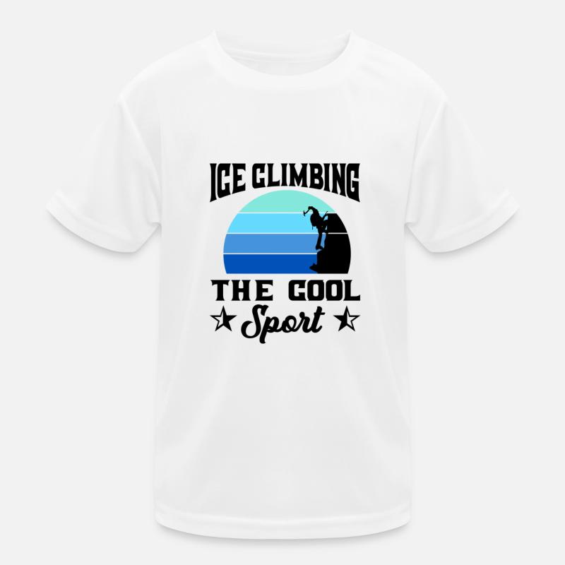 Eiskletterer Eisklettern Sportler Eis Klettern Kinder Funktions-T-Shirt
