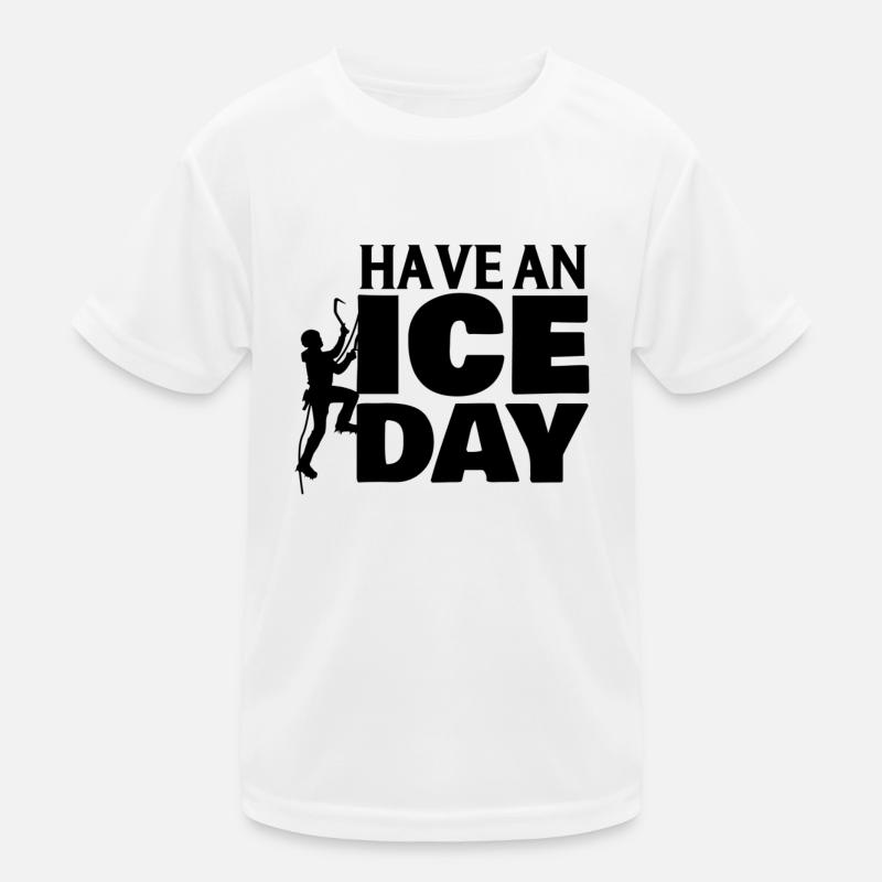 Eiskletterer Eisklettern Sportler Eis Klettern - Kinder Funktions-T-Shirt - Weiß