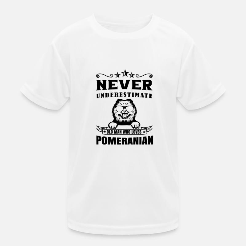 Spitz Pomeranian Zwergspitz Chien T-shirt sport Enfant