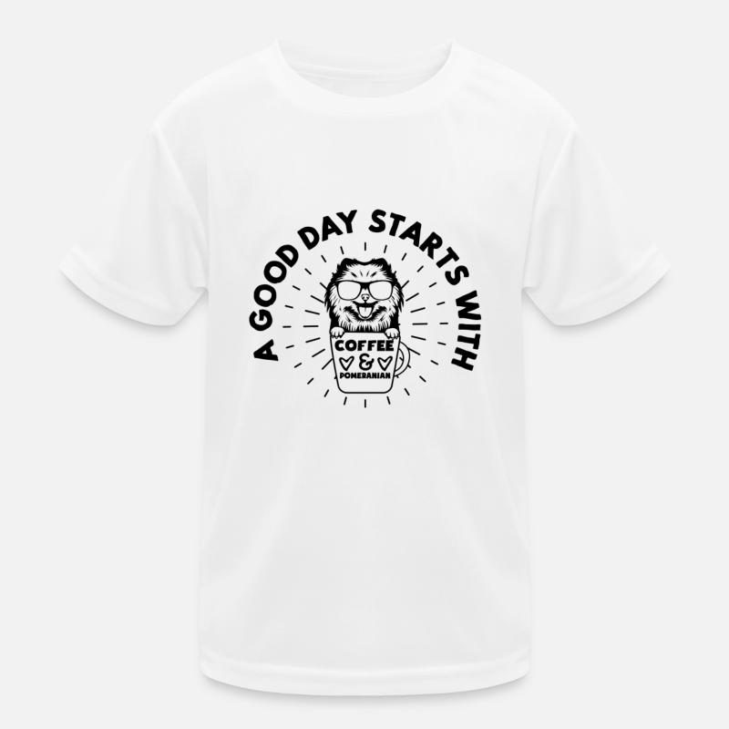 Spitz Pomeranian Zwergspitz Hund Kinder Funktions-T-Shirt