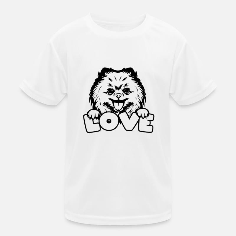 Spitz Pomeranian Zwergspitz Chien T-shirt sport Enfant