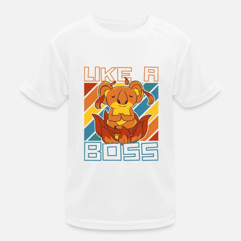 Like a Boss - Meditierender Koala Bär Spruch Kinder Funktions-T-Shirt