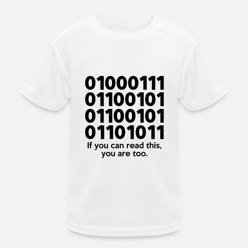If You Can Read This Coder Programmer Comupter Dev - Kinder Funktions-T-Shirt - Weiß