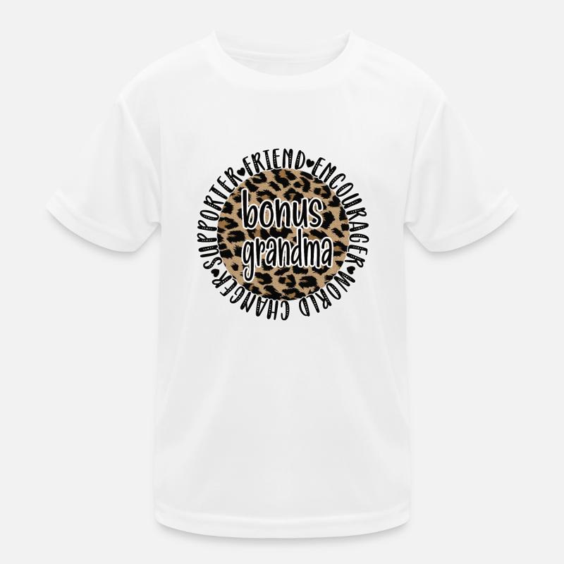 Stolze Bonus-Oma Beste Stiefgroßmutter Geschenk Kinder Funktions-T-Shirt