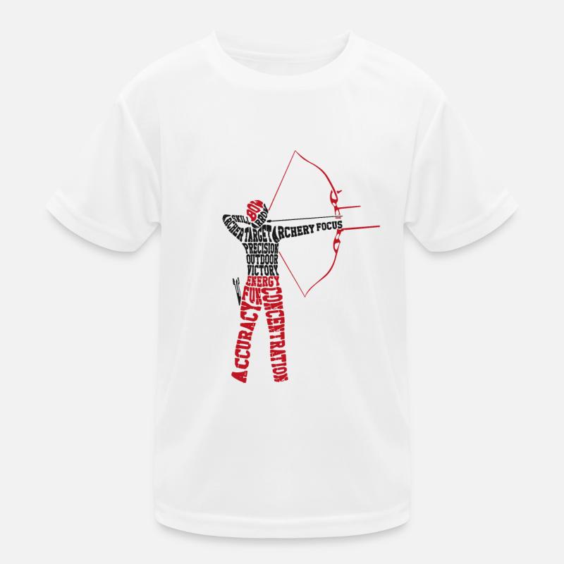 Archery Bow Archer Word Cloud Kids Functional T-Shirt