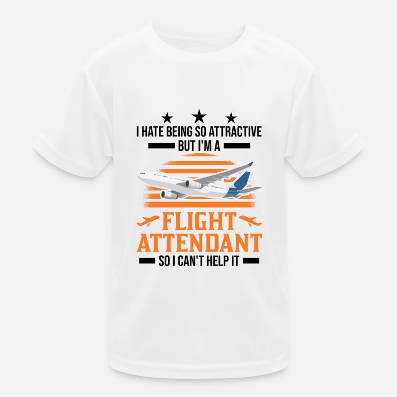 Flight Attendant Gift Flight Attendant Kids Functional T-Shirt