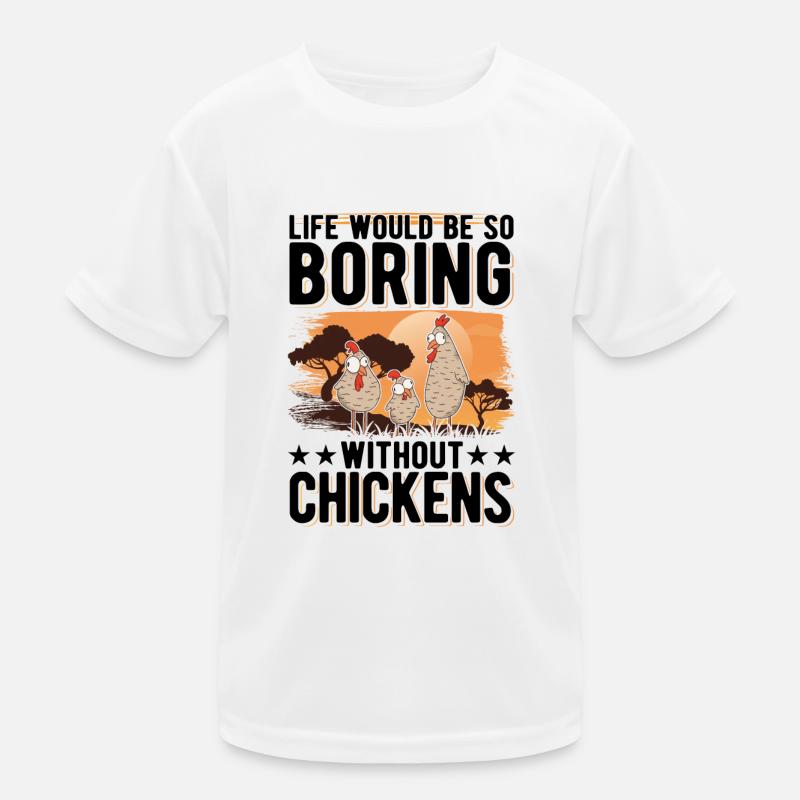 Chicken Gift Farmer Chicken Coop Kids Functional T-Shirt