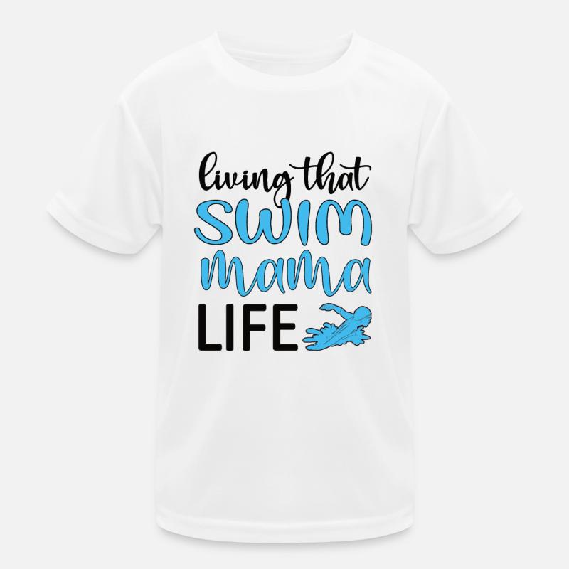 Schwimmmama Geschenk Mutter Schwimmer Schwimm-Mama Kinder Funktions-T-Shirt