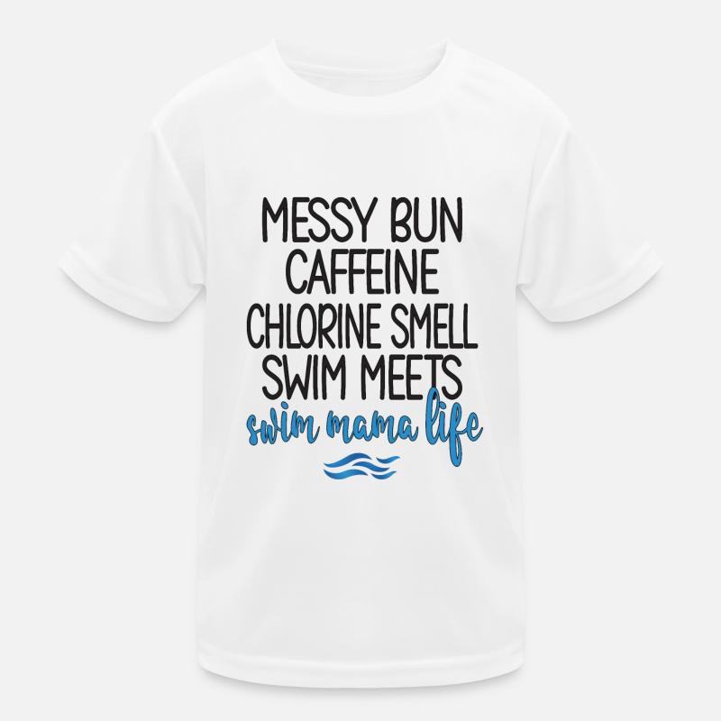 Schwimmmama Mama Eines Schwimmers Schwimm-Mutter Kinder Funktions-T-Shirt