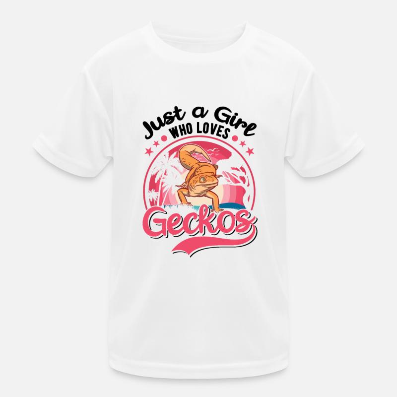 Gecko Mädchen Leopardengecko Kinder Funktions-T-Shirt