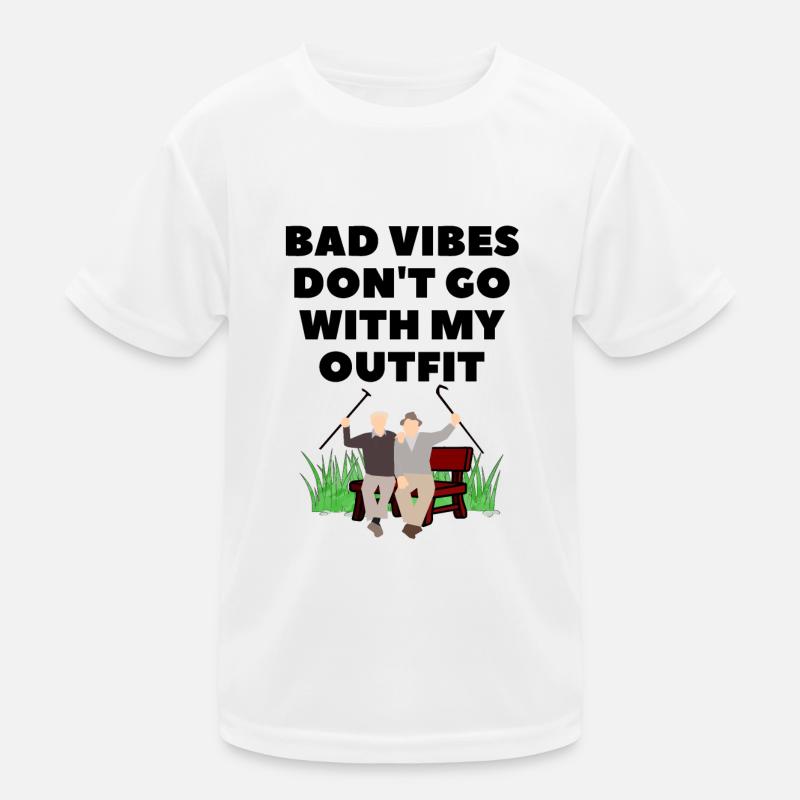 Bad vibrations don't fit my outfit Kids Functional T-Shirt
