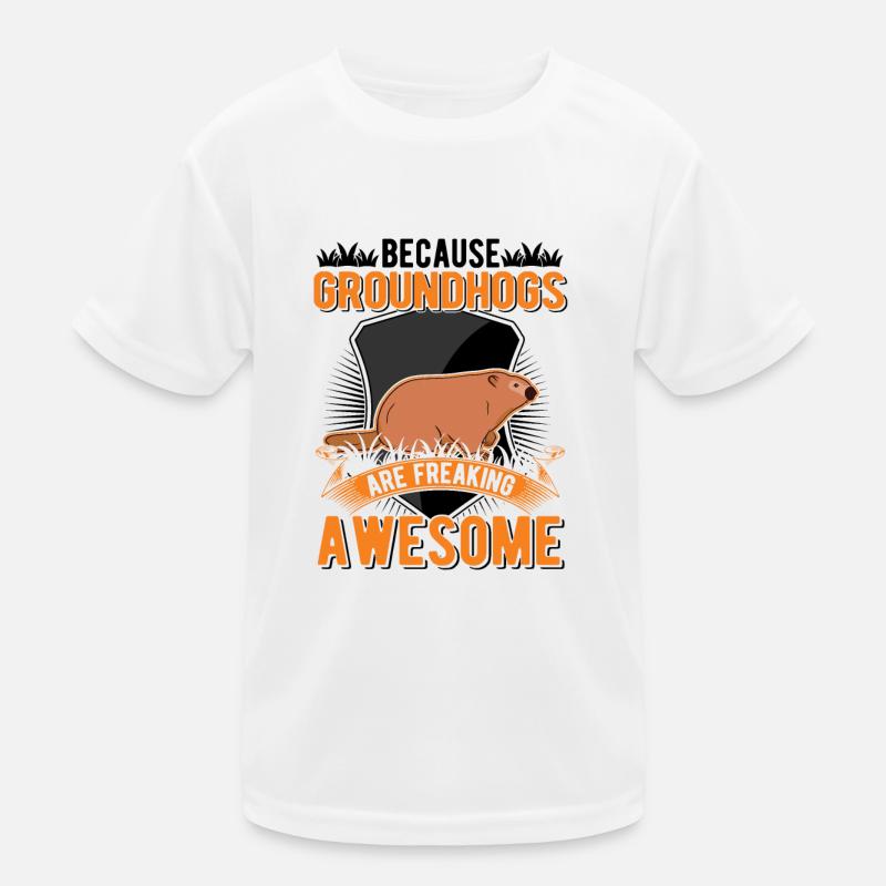 Murmeltier Marmot Waldmurmeltier Kinder Funktions-T-Shirt