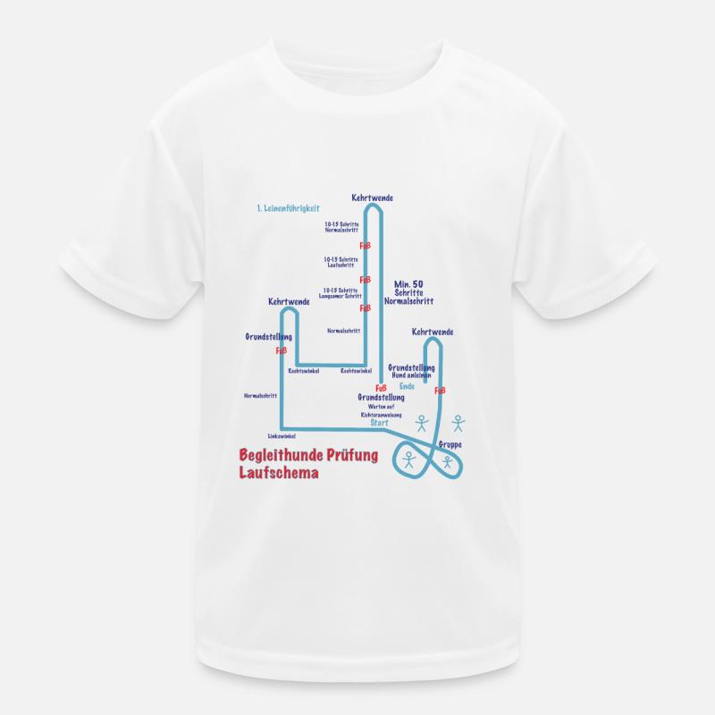 Begleit Hunde Laufschema Kinder Funktions-T-Shirt