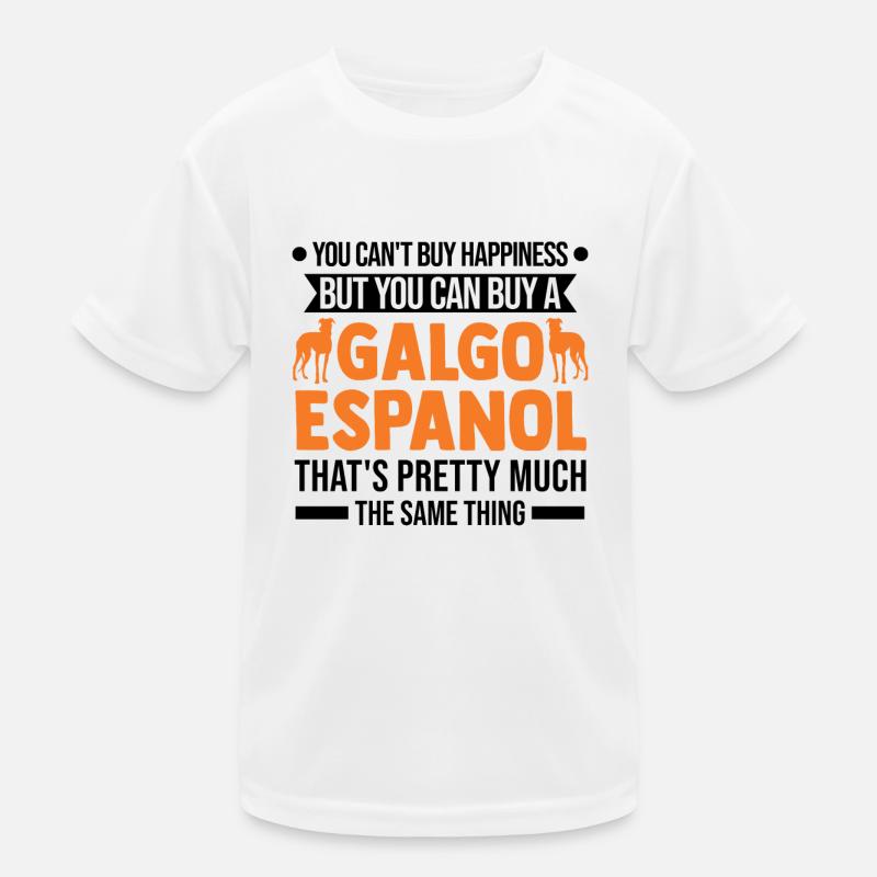Galgo Espanol Happiness Spanischer Windhund Kinder Funktions-T-Shirt