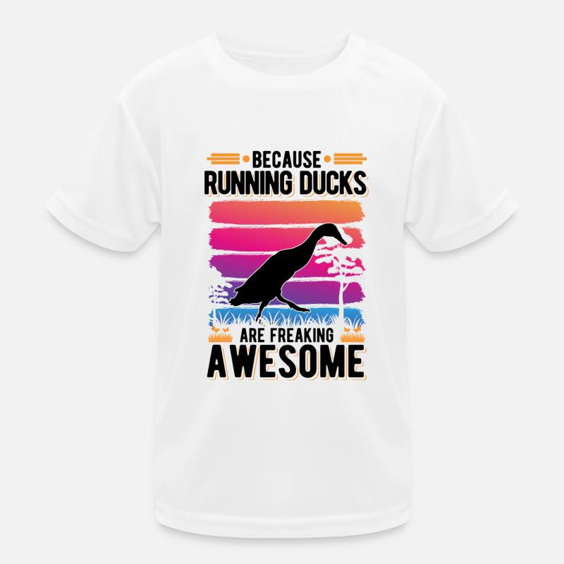 Indian Running Gift Runner Duck Kids Functional T-Shirt