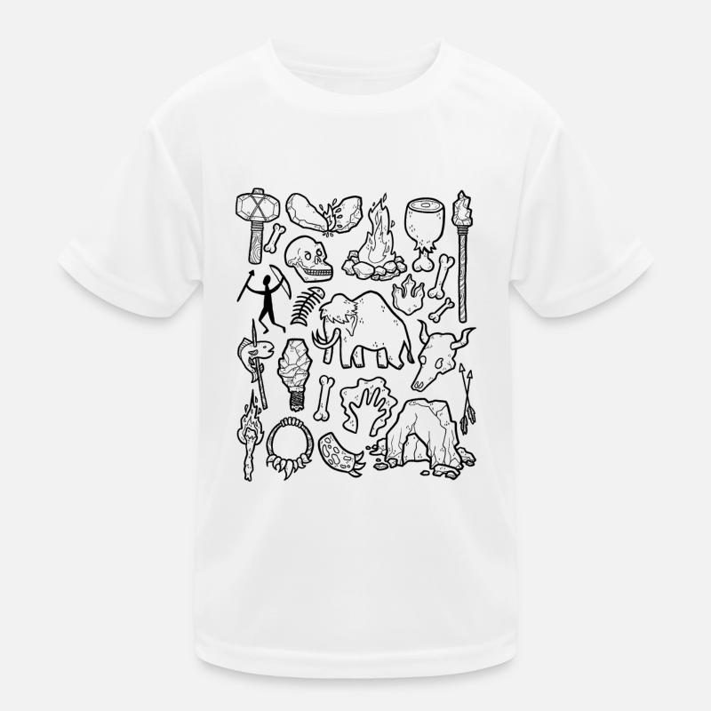 Steinzeit Kinder Funktions-T-Shirt