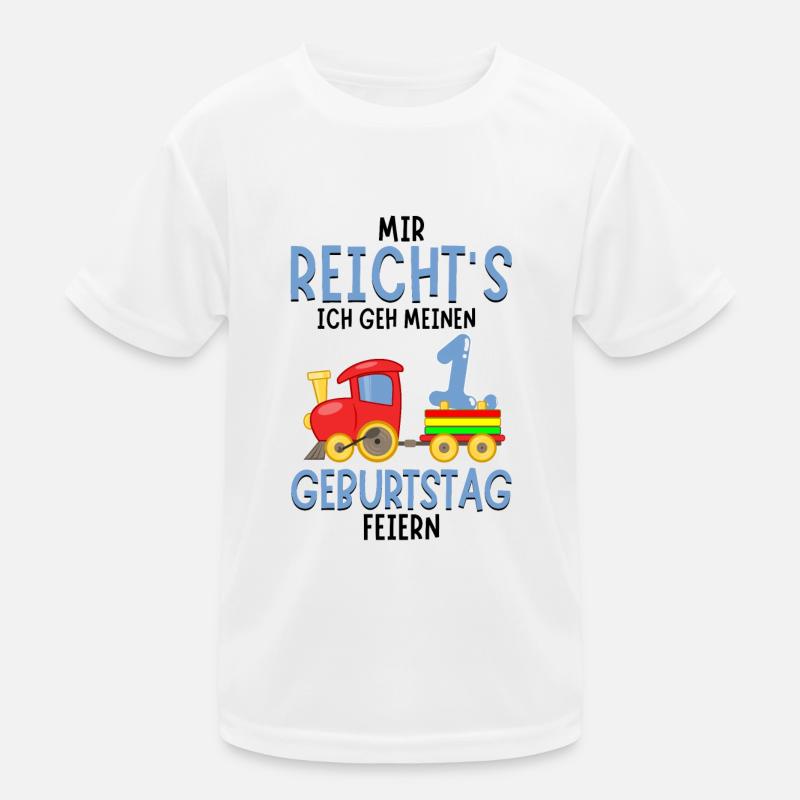 1. Geburtstag Geburtstagsgeschenk mit Eisenbahn Kinder Funktions-T-Shirt