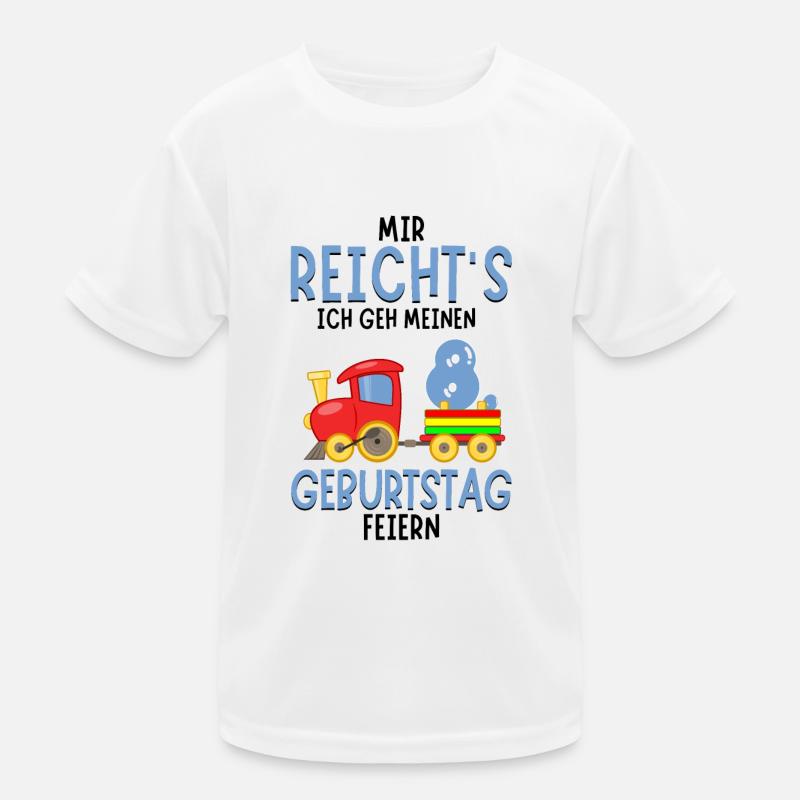 8. Geburtstag Geburtstagsgeschenk mit Eisenbahn Kinder Funktions-T-Shirt