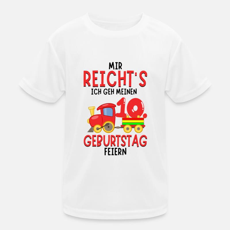 10. Geburtstag Geburtstagsgeschenk mit Eisenbahn Kinder Funktions-T-Shirt