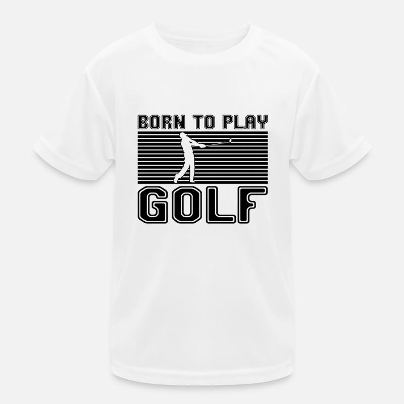 Golf - Kinder Funktions-T-Shirt - Weiß