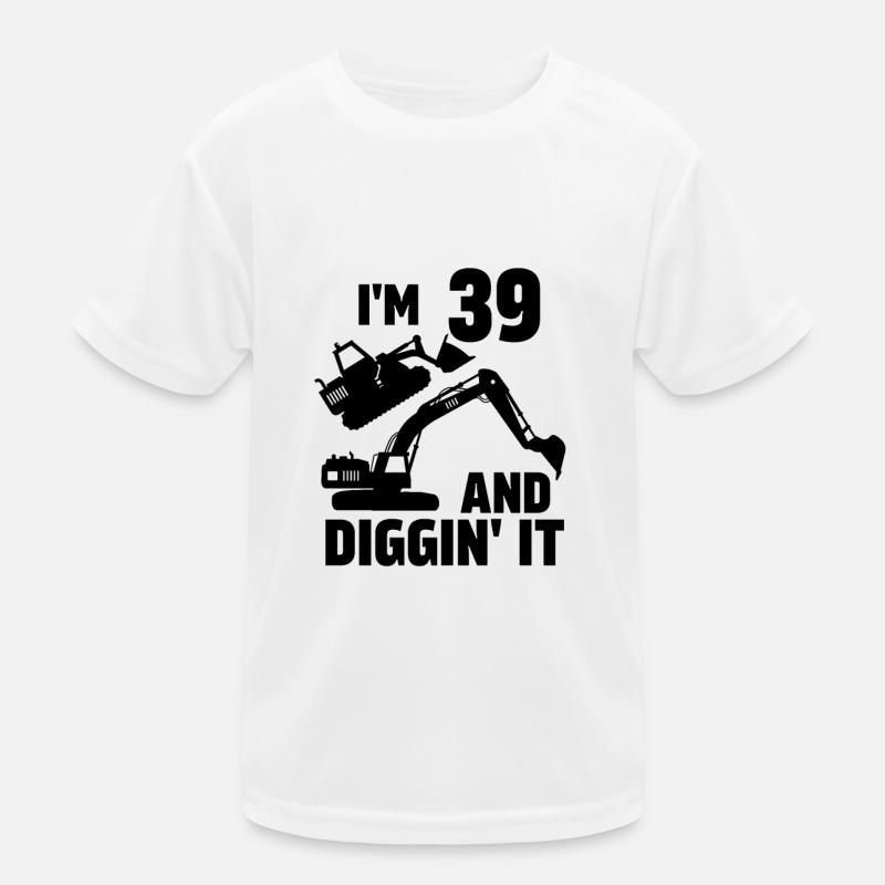 Ich bin 39 und Diggin' It Kinder Funktions-T-Shirt