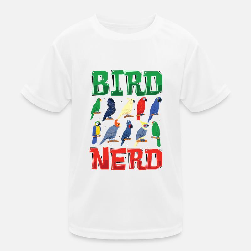 Bird Watching Nerd Kids Functional T-Shirt