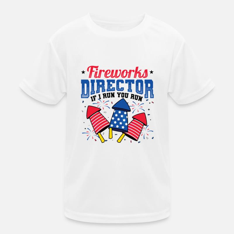 Fireworks Director If I Run You Run Kids Functional T-Shirt