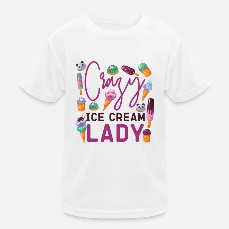 Crème glacée Fille Cône Popsicle Crazy T-shirt sport Enfant