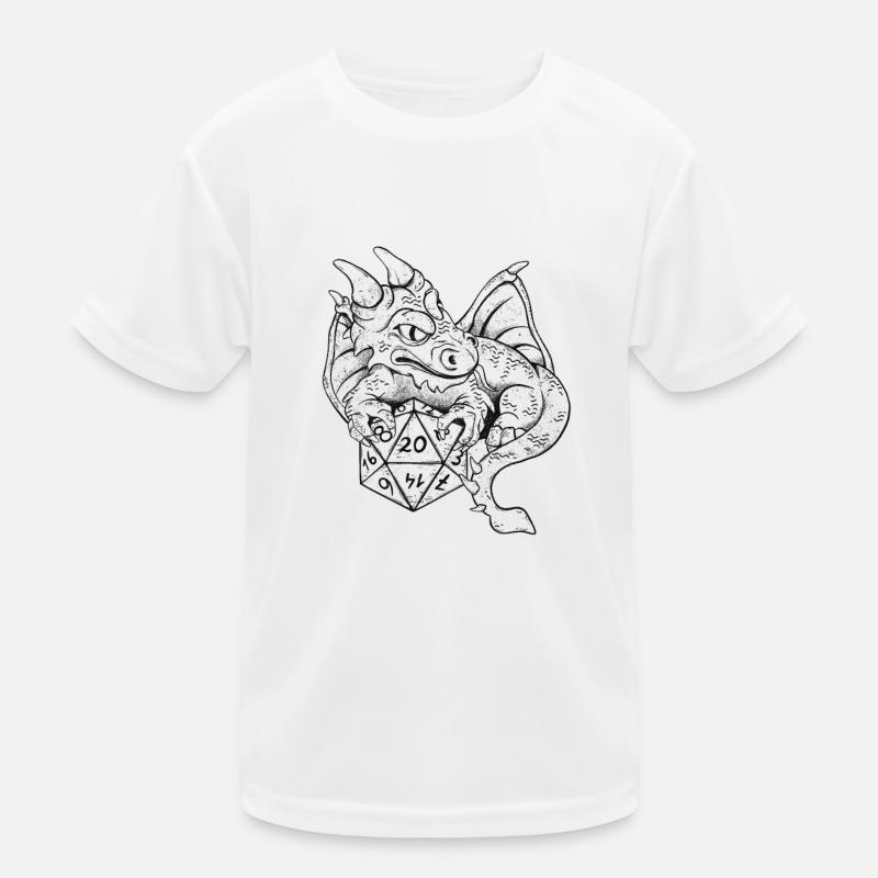 Dragon RPG Dice Tabletop Gaming Kids Functional T-Shirt