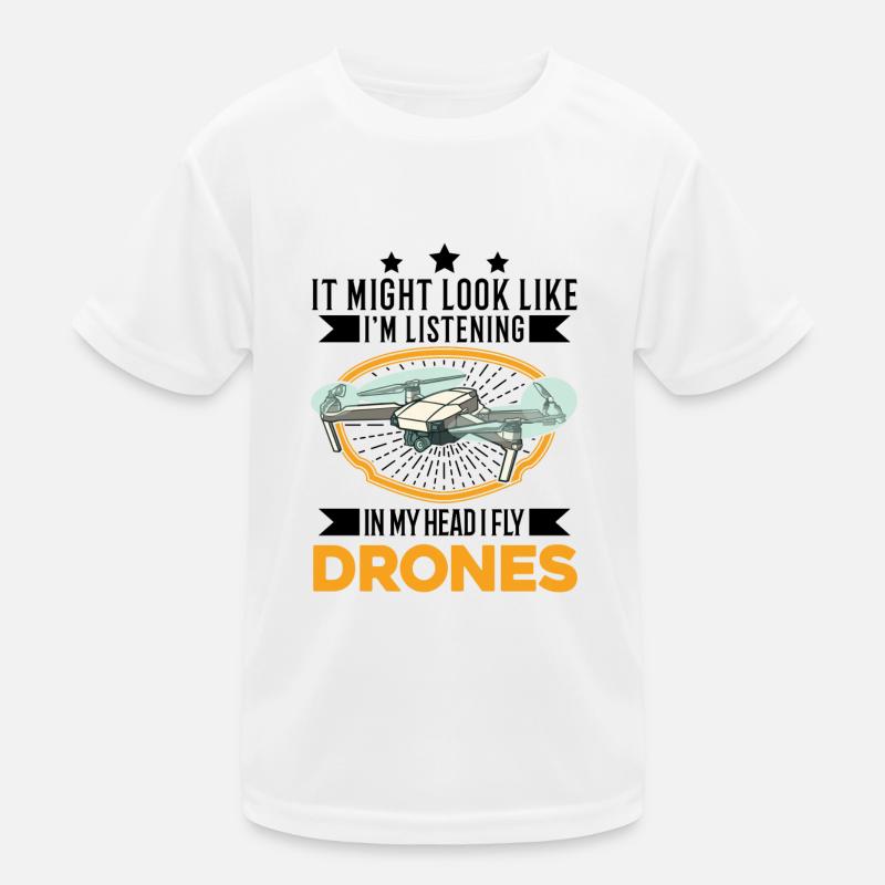 Drone Pilot Gift Drone Quadcopter Kids Functional T-Shirt