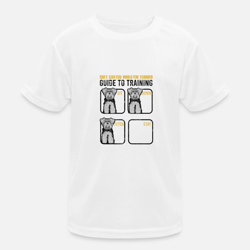 Soft Coated Wheaten Terrier Guide pour l’entraînement Sit T-shirt sport Enfant