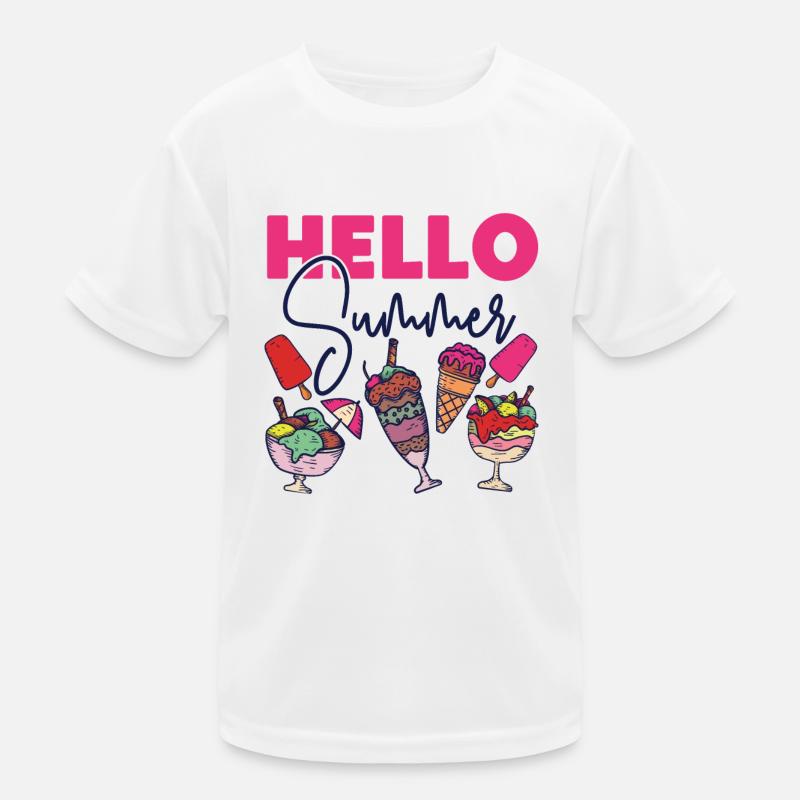 Ice Cream Cone Popsicle Hello Kinder Funktions-T-Shirt