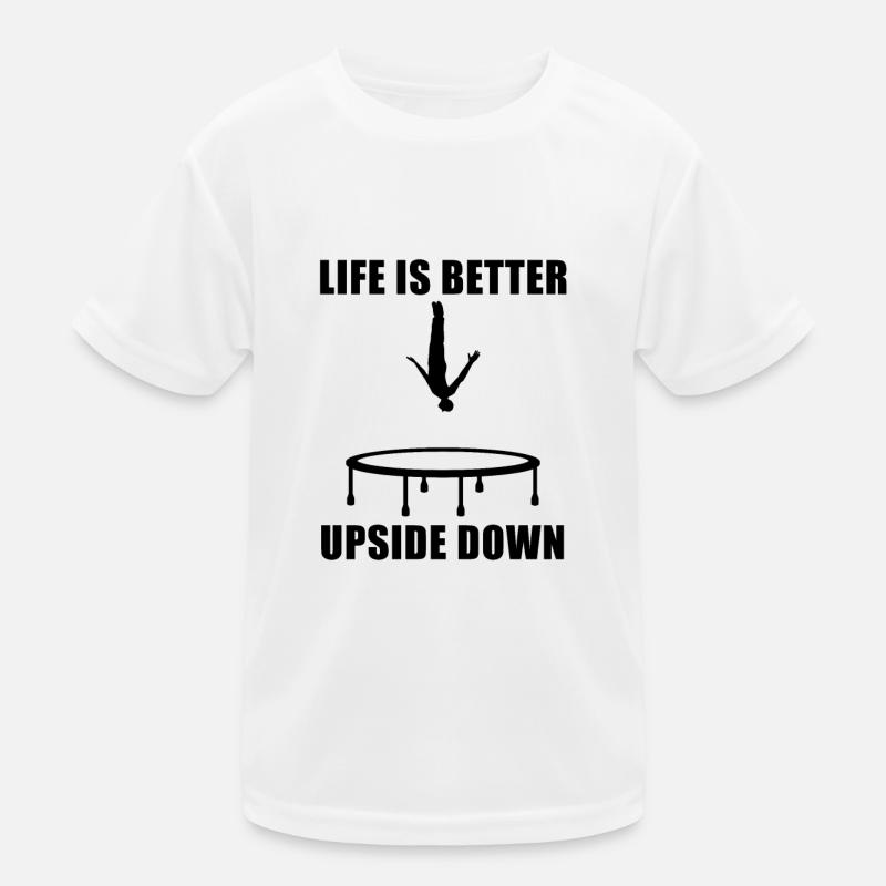 Life Upside Down Springen, Trampolin, Ho Kinder Funktions-T-Shirt